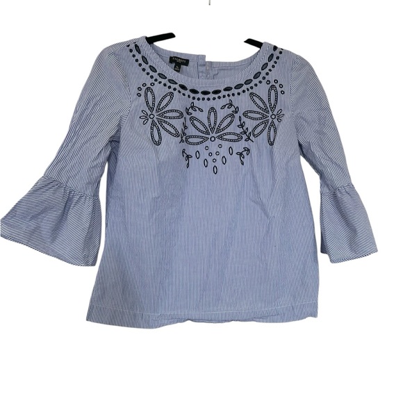 Talbots Dresses & Skirts - Talbots top pinstriped embroidered woman’s S Petite